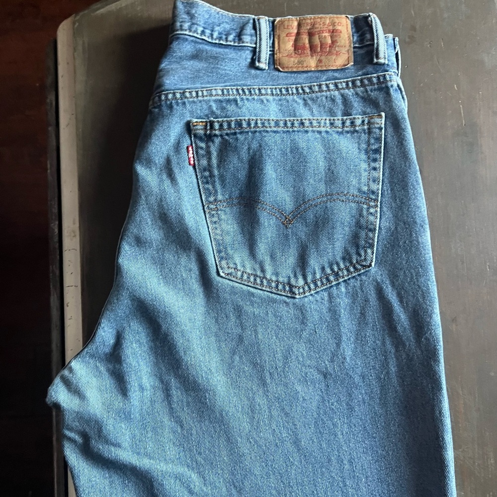 Mens Levi’s 560 Light Blue Denim Jeans 38x36